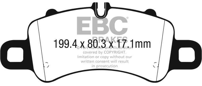 EBC 17-18 Porsche 718 Boxster 2.5L Redstuff Front Brake Pads - DP32307C