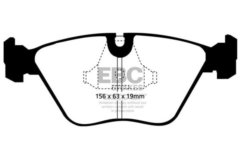 EBC 92-95 BMW M3 3.0 (E36) Redstuff Front Brake Pads - DP3689C