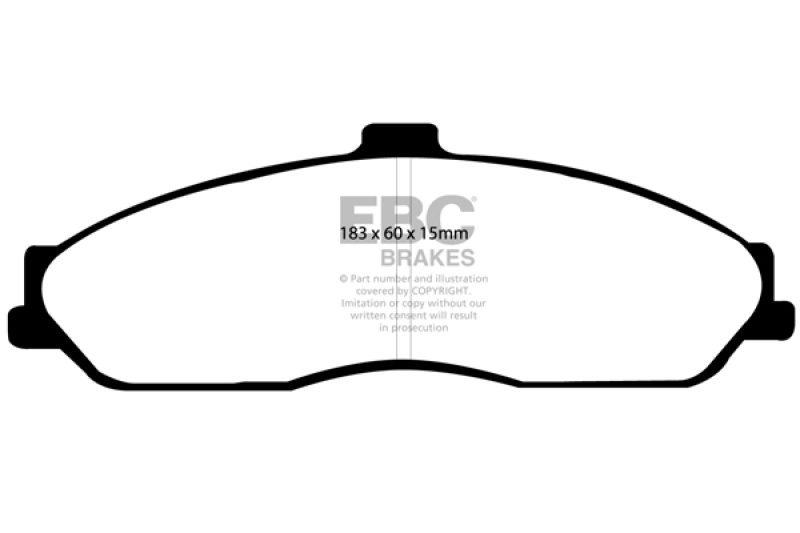 EBC 03-04 Cadillac XLR 4.6 Yellowstuff Front Brake Pads - DP41162R