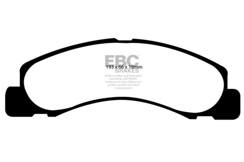 EBC 00-02 Ford Excursion 5.4 2WD Yellowstuff Front Brake Pads - DP41308R