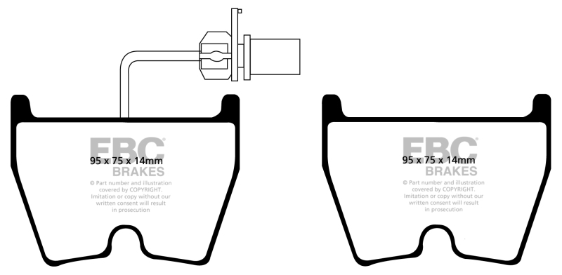 EBC 17-18 Audi RS3 Yellowstuff Front Brake Pads - DP41513/3R