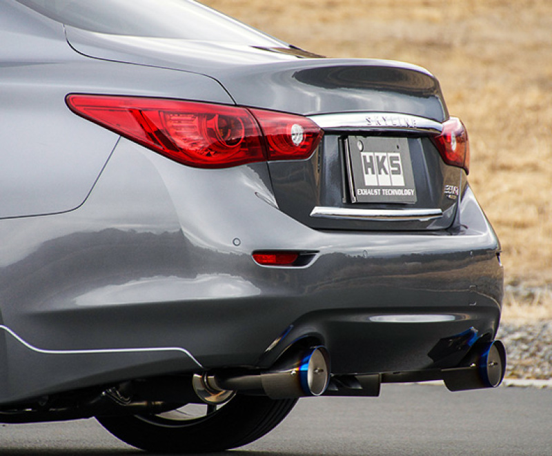 HKS Infiniti Q50 Hybrid VQ37 Dual Hi-Power Titanium Tip Catback Exhaust - 32009-KN001