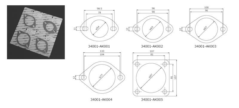 HKS Gasket 60mm Universal EX (2pcs) - 34001-AK002