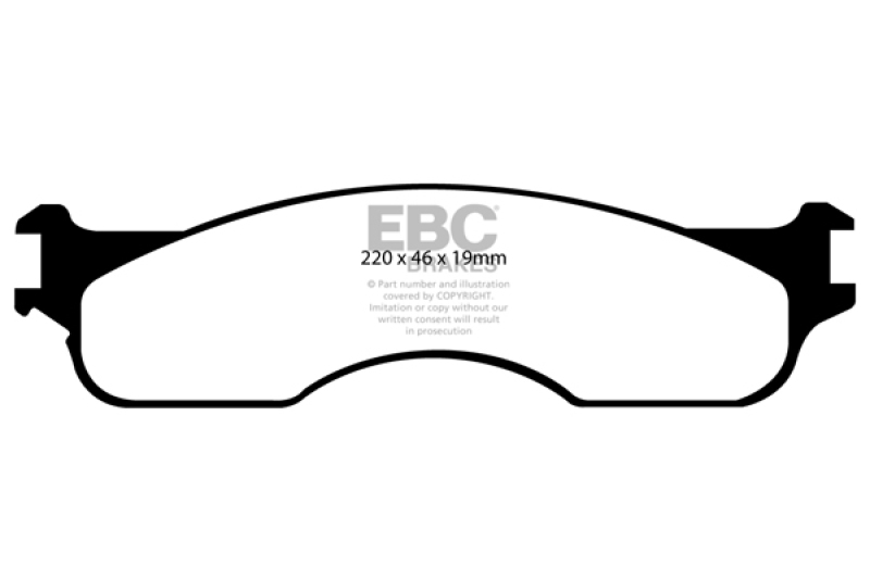 EBC 04 Dodge Ram SRT-10 8.3 Yellowstuff Front Brake Pads - DP41708R