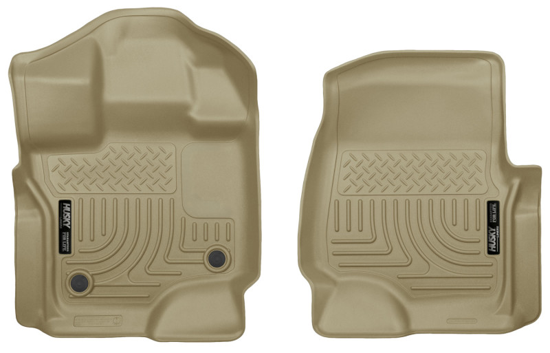Husky Liners 15 Ford F-150 Super/Super Crew Cab WeatherBeater Tan Front Floor Liners - 18363