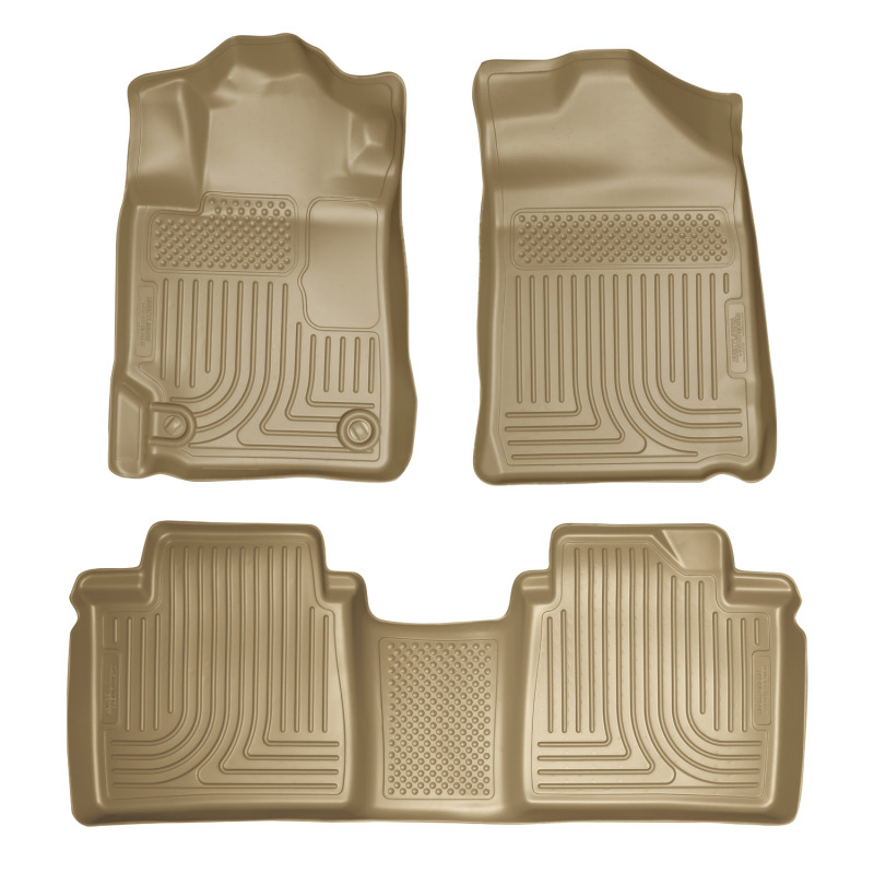 Husky Liners 07-11 Toyota Camry (All) WeatherBeater Combo Tan Floor Liners (One Piece for 2nd Row) - 98513