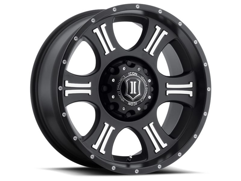 ICON Shield 20x9 8x180 12mm Offset 5.5in BS 125.2mm Bore Satin Black/Machined Wheel - 1020908955MB