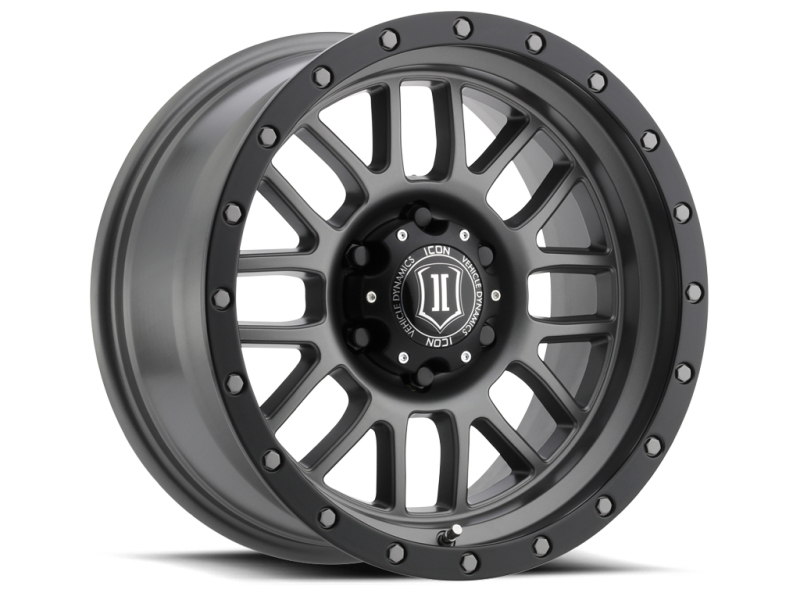 ICON Alpha 17x8.5 6x135 6mm Offset 5in BS 87.1mm Bore Titanium Wheel - 1217856350TT