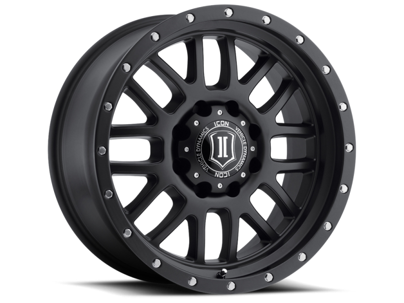 ICON Alpha 20x9 8x6.5 19mm Offset 5.75in BS 125.2mm Bore Satin Black Wheel - 1220908057SB