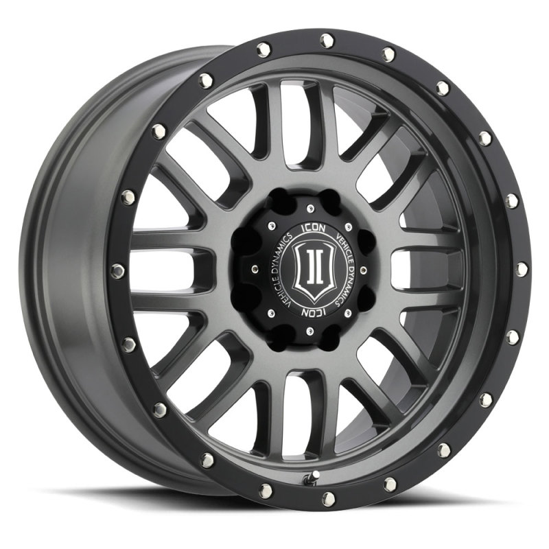 ICON Alpha 20x9 8x6.5 19mm Offset 5.75in BS 125.2mm Bore Gun Metal Wheel - 1220908057GM