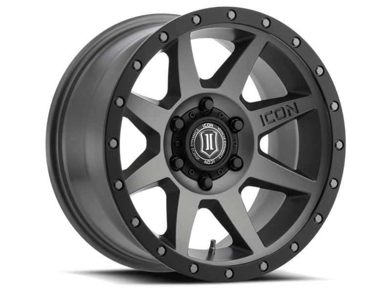 ICON Rebound 17x8.5 6x5.5 25mm Offset 5.75in BS 93.1mm Bore Titanium Wheel - 1817858357TT