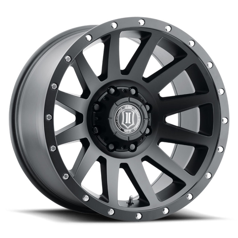 ICON Compression 20x10 8x180 -19mm Offset 4.75in BS 124.2mm Bore Satin Black Wheel - 2020108947SB