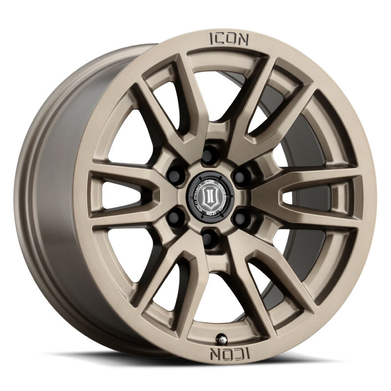 ICON Vector 6 17x8.5 6x5.5 0mm Offset 4.75in BS 106.1mm Bore Bronze Wheel - 2417858347BR
