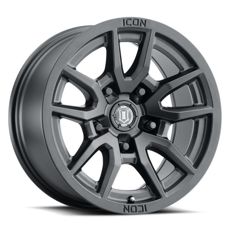 ICON Vector 5 17x8.5 5x150 25mm Offset 5.75in BS 110.1mm Bore Satin Black Wheel - 2617855557SB