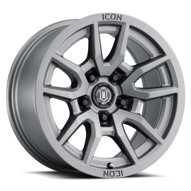 ICON Vector 5 17x8.5 5x150 25mm Offset 5.75in BS 110.1mm Bore Titanium Wheel - 2617855557TT