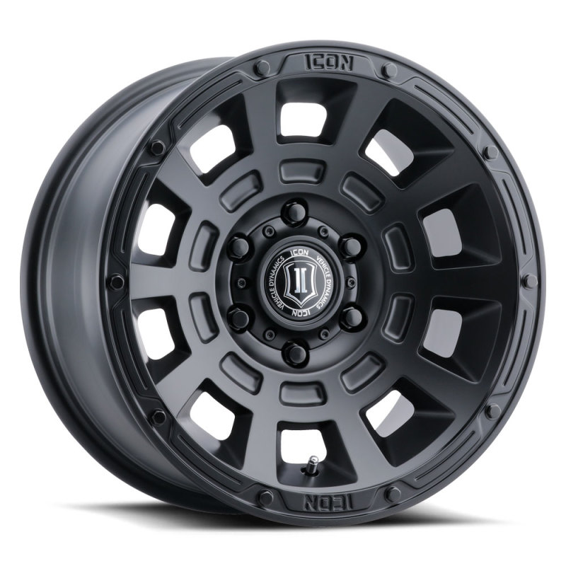 ICON Thrust 17x8.5 5x150 25mm Offset 5.75in BS Satin Black Wheel - 2817855557SB