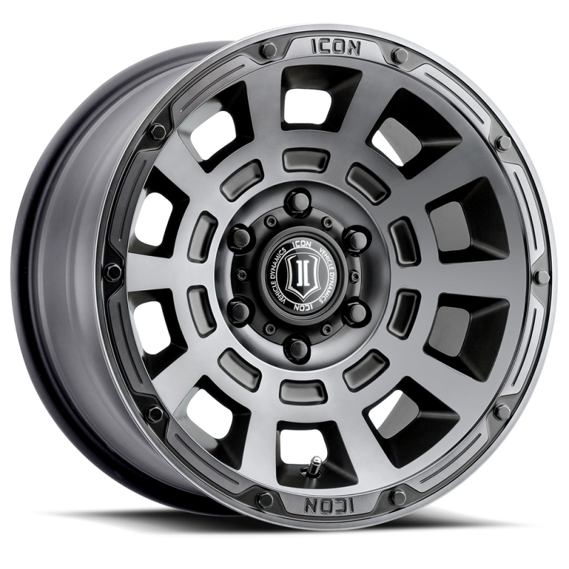 ICON Thrust 17x8.5 5x4.5 0mm Offset 4.75in BS Smoked Satin Black Tint Wheel - 2817856547SSBT