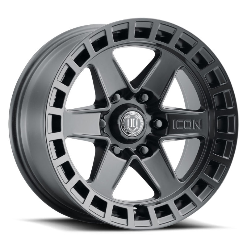 ICON Raider 17x8.5 6x135 6mm Offset 5in BS Satin Black Wheel - 3417856350SB