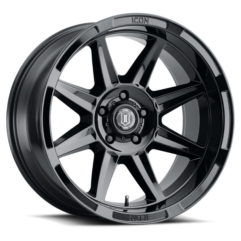 ICON Bandit 20x10 5x5 -24mm 4.5in BS 71.50mm Bore Gloss Black Wheel - 6020107345GB