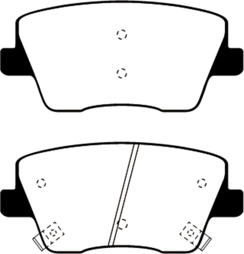 EBC 2019+ Hyundai Veloster N (2nd Gen) 2.0L Turbo Yellowstuff Rear Brake Pads - DP42344R