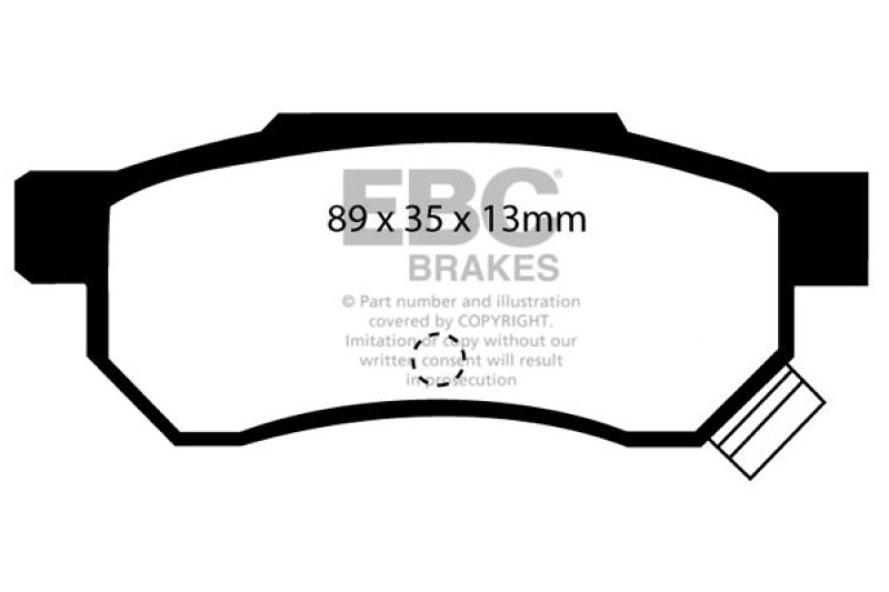 EBC 92-94 Acura Integra 1.7 Vtec Yellowstuff Rear Brake Pads - DP4642/2R