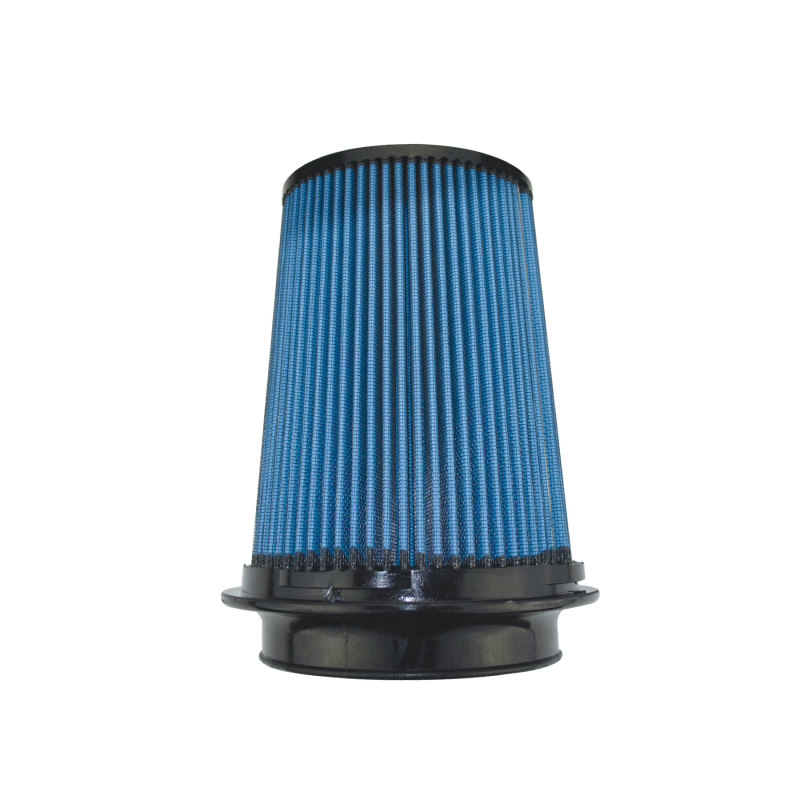 Injen SuperNano-Web Air Filter 5in Flange ID 7in Base/ 7.9in Height/ 5in Top/ Filter Monitor Nipple - X-1106-BB