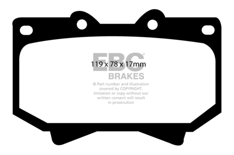 EBC 98-07 Lexus LX470 4.7 Greenstuff Front Brake Pads - DP61319