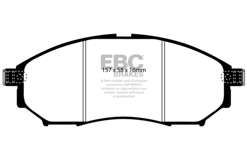 EBC 06-09 Infiniti FX35 3.5 Greenstuff Front Brake Pads - DP61671