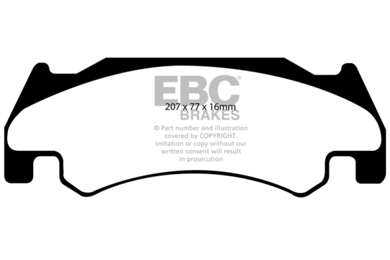 EBC 05-06 Dodge Ram SRT-10 8.3 Greenstuff Front Brake Pads - DP61739