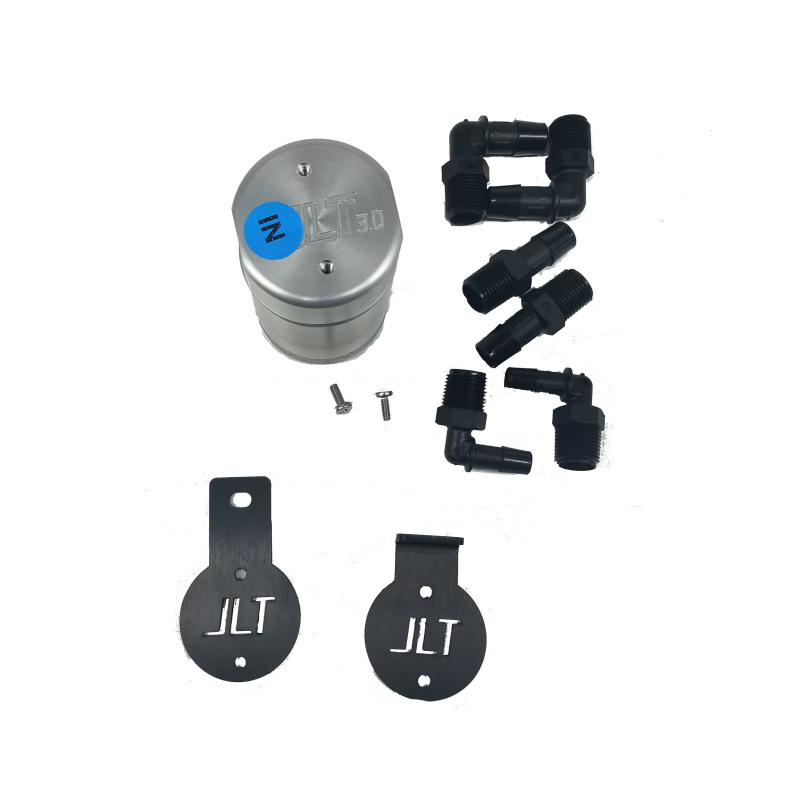 J&L Oil Separator 3.0 Base Kit - Clear Anodized (Incl 2 Brackets & 6 Fittings) - 3001-C