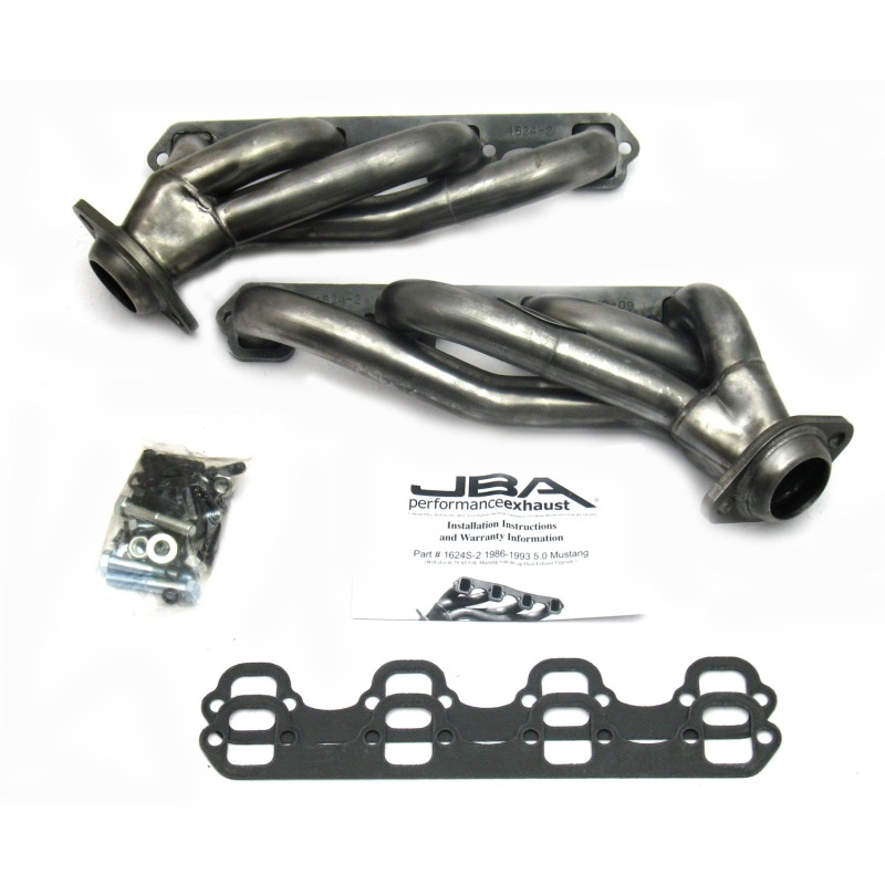 JBA 86-93 Ford Mustang 5.0L SBF 1-5/8in Primary Raw 409SS Cat4Ward Header - 1624S-2