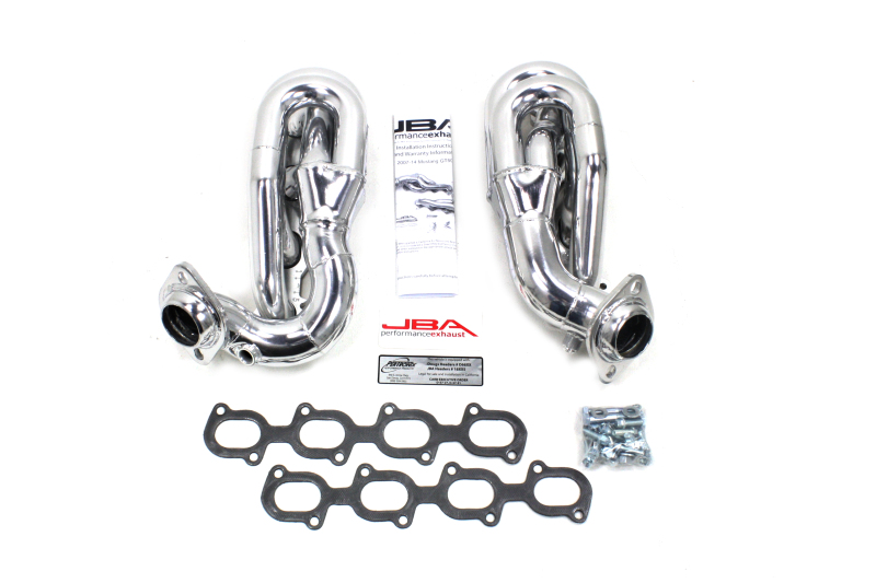 JBA 07-14 Ford GT500 5.4/5.8L 4V 1-5/8in Primary Silver Ctd Cat4Ward Header - 1695SJS