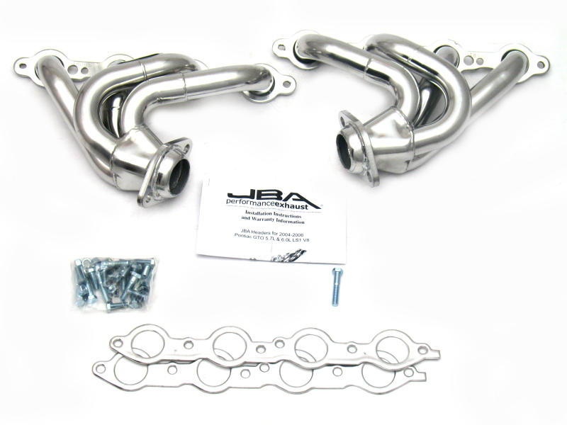 JBA 04-06 Pontiac GTO 5.7/6.0L LS 1-5/8in Primary Silver Ctd Cat4Ward Header - 1809SJS