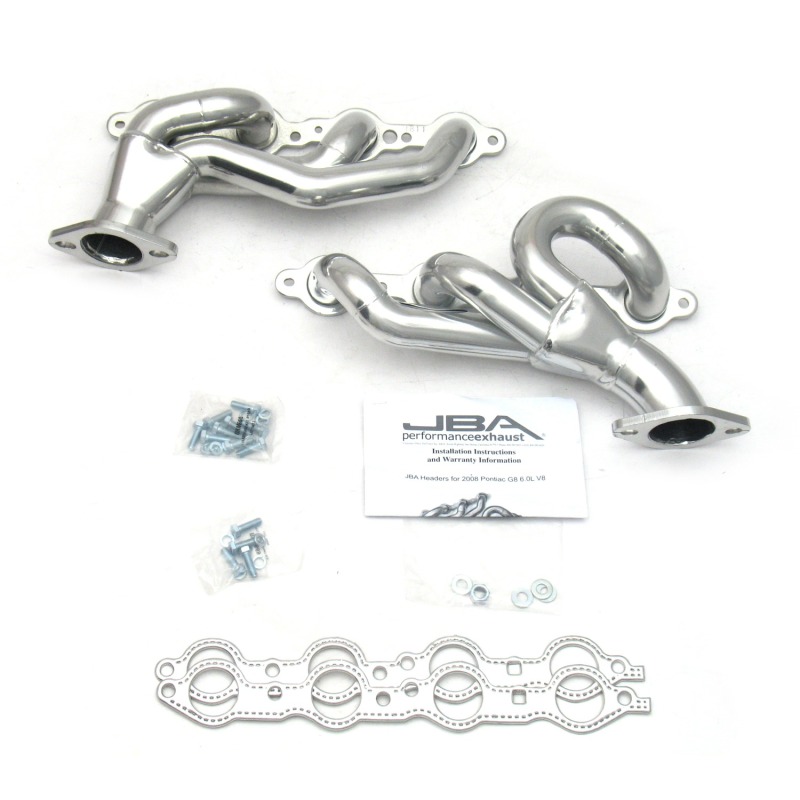 JBA 08-09 Pontiac G8 6.0/6.2L LS 1-3/4in Primary Silver Ctd Cat4Ward Header - 1811SJS