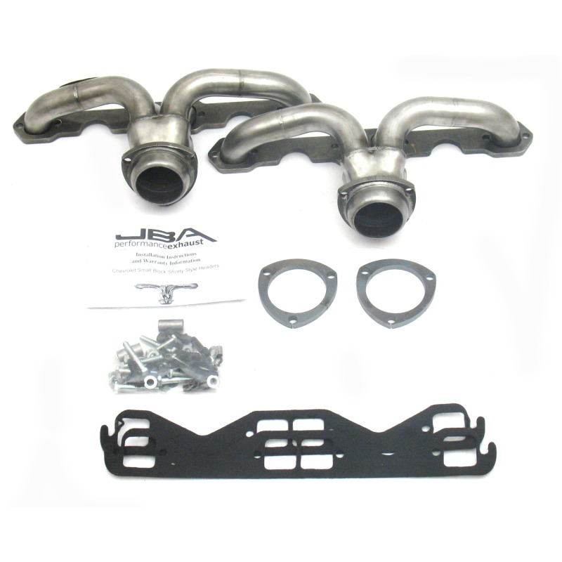 JBA 57-74 Chevrolet Corvette 265-400 SBC 1-5/8in Primary Raw 409 Tight Tuck Header - 1815S-1