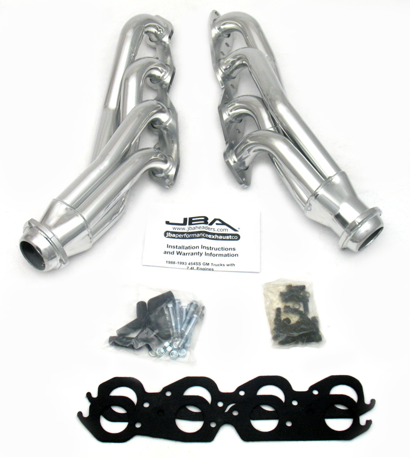 JBA 88-93 GM Truck 7.4L BBC w/o A.I.R. 1-3/4in Primary Silver Ctd Cat4Ward Header - 1822S-3JS