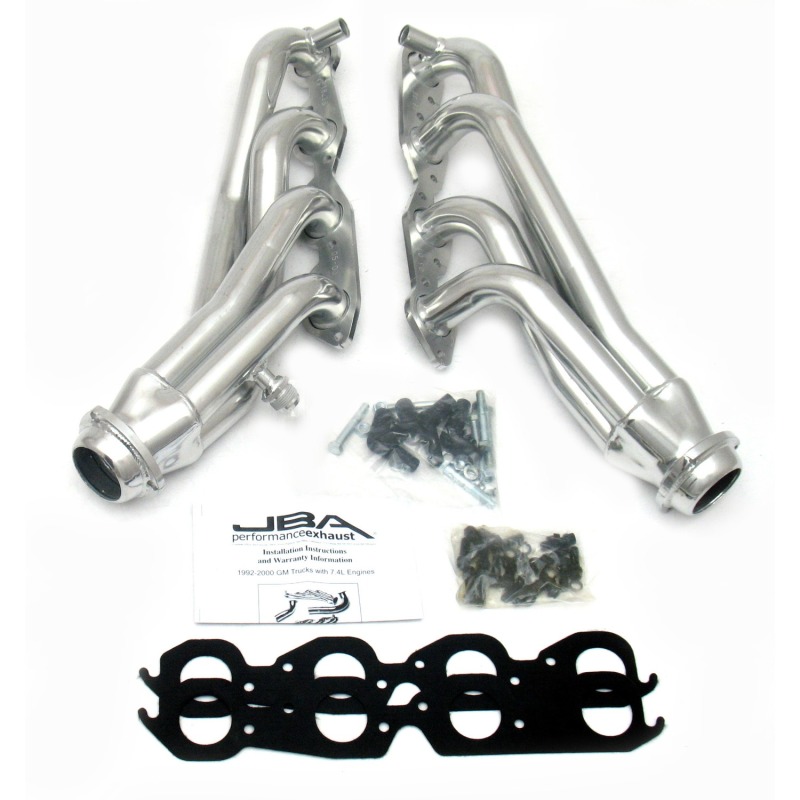 JBA 96-00 GM Truck 7.4L Voretc w/EGR & A.I.R. 1-3/4in Primary Silver Ctd Cat4Ward Header - 1823SJS