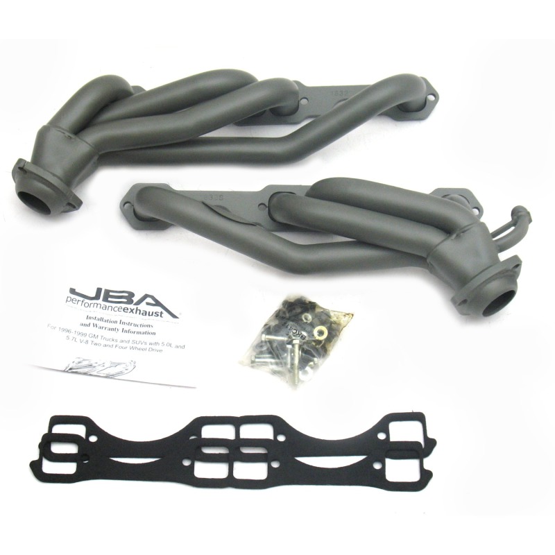 JBA 96-00 GM Truck 5.0L/5.7L SBC w/o A.I.R. 1-1/2in Primary Ti Ctd Cat4Ward Header - 1832SJT