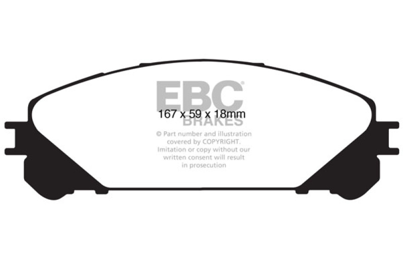 EBC 10+ Lexus RX350 3.5 (Japan) Extra Duty Front Brake Pads - ED91837
