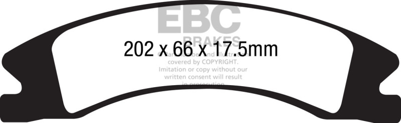 EBC 15+ Cadillac Escalade Ext/Esv 6.2 2WD Extra Duty Front Brake Pads - ED91885