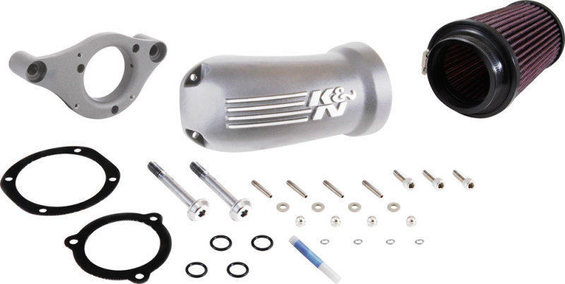 K&N 17-18 Harley Davidson Touring Models Performance Air Intake System Silver - 57-1139S