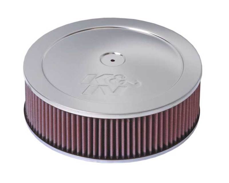 K&N Custom Round Filter 5-1/8in FLG / 11in Dia / 4-3/4in H w/VENT - 60-1180