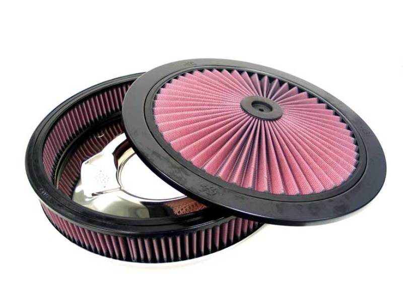 K&N X-Stream Round Custom Top Assembly Filter - Red 12in ID 5.125in Inlet Dia 2.313in Height - 66-3000