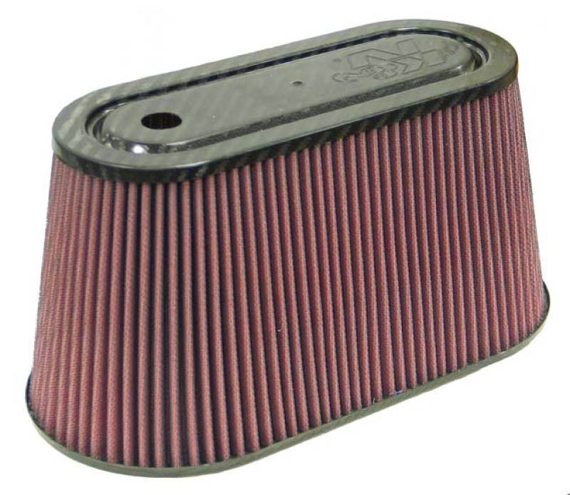 K&N Universal Air Filter with Carbon Fiber Top & Base-6in Base O/S W x 3.938in Top O/S W x 6in H - RP-5070