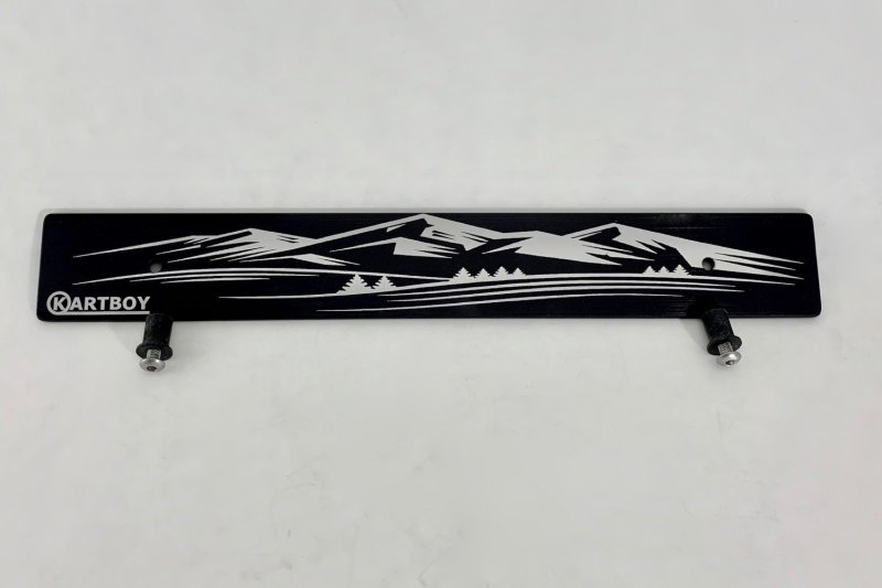 Kartboy Front Plate Delete w/ Mountain Logo - KB-055-PL-MTN