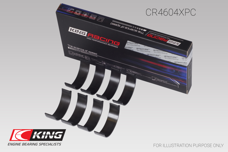 King Ford 2.3L Duratec Mazda L3-VDT MZR Turbo (Size 0.05) pMaxLote Connecting Rod Bearing Set - CR4604XPC0.5