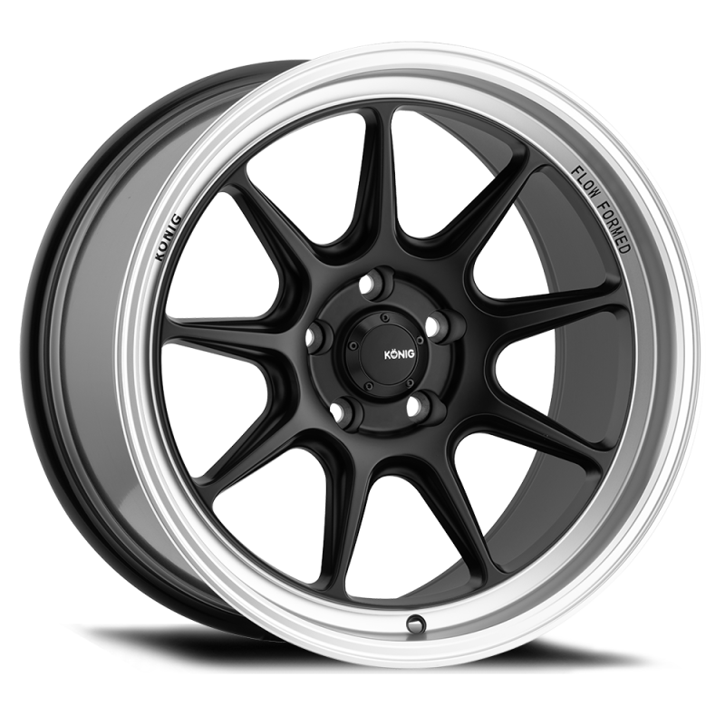 Konig Countergram 18x10.5B 5x114.3 ET20 Matte Black / Matte Machined Lip - CT08514205