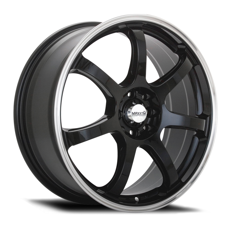 Maxxim Knight 16x7 8x100/114.3 ET40 Gloss Black Lip Polish - KN67D04405