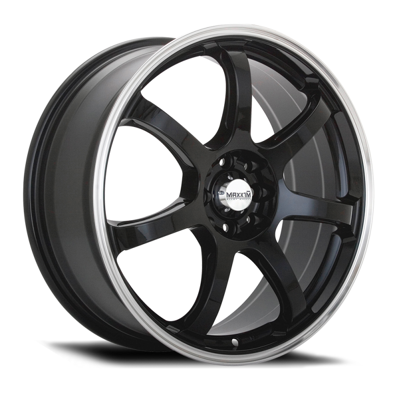 Maxxim Knight 15x6.5 8x100/114.3 ET38 Gloss Black Lip Polish - KN56D04385