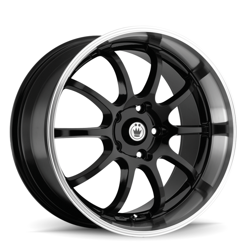 Konig Lightning 15x7 4x100 ET38 Black/Machine Lip - LI57100385